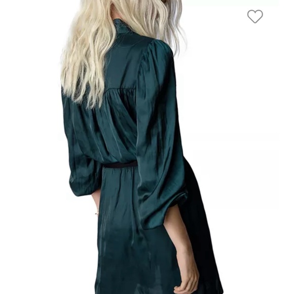 NWT Zadig & Voltaire Remember Satin V-Neck Mini Dress- Medium $345 - Picture 14 of 16